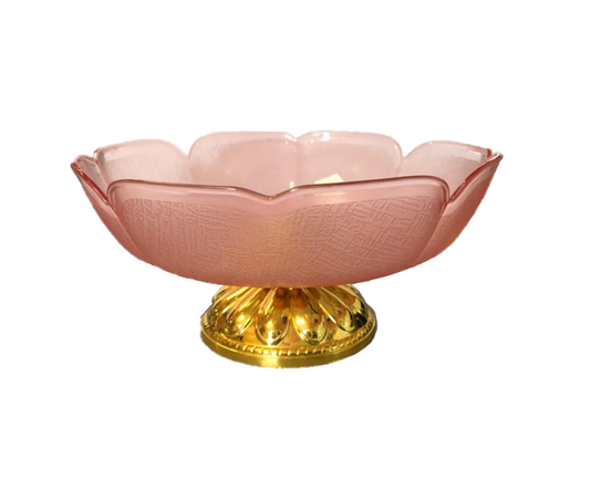 Vibrant Plastic Flower Fruit Bowl 22 x 10 cm Assorted Colors