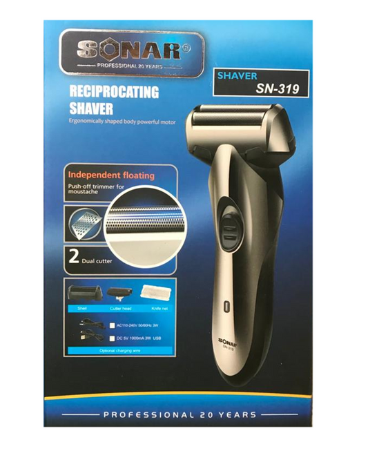 Sonar Electrical Dual Cutter Shaver SN319 MicroUSB Ultimate Precision Convenience