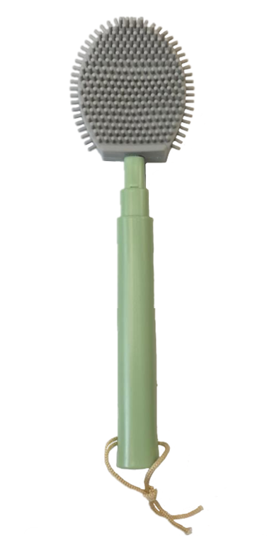 Retractable Silicone Toilet Brush Bathroom Cleaning Tool