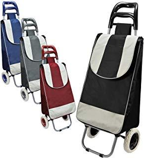 Stylish Shopping Trolley with Striped Pattern in Assorted Colors