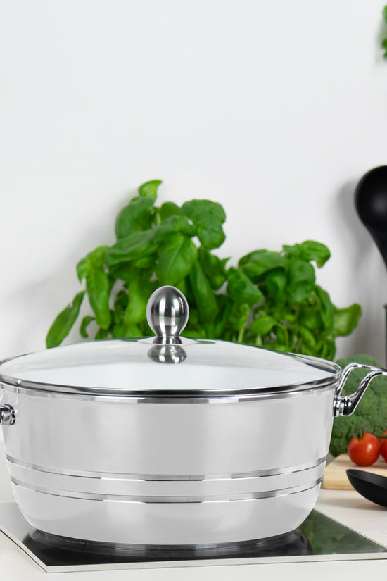 SQ Professional Seramiq Mianra Diecast Stockpot Set of 5 Quartz Premium Cooking Essentials