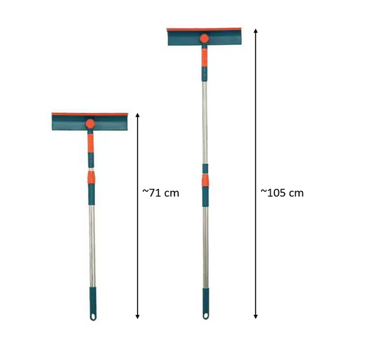 Extendable Window Wiper Squeegee 28 x 71 105 cm Premium Cleaning Tool