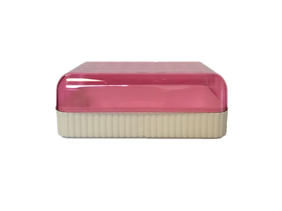 Elegant Flower Design Plastic Soap Dish Holder 12 x 8 x 5 cm