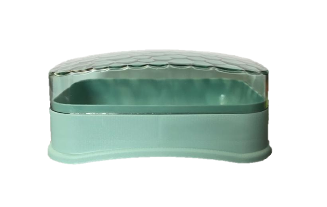 Compact Plastic Soap Box Dish Holder for Bathroom and Kitchen
