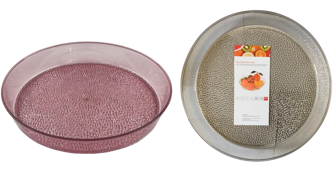 Modern Transparent Plastic Coffee Table Tray 36x5 cm