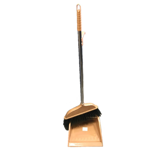 Long Handle Dustpan and Brush Set with Assorted Colours 7687 cm
