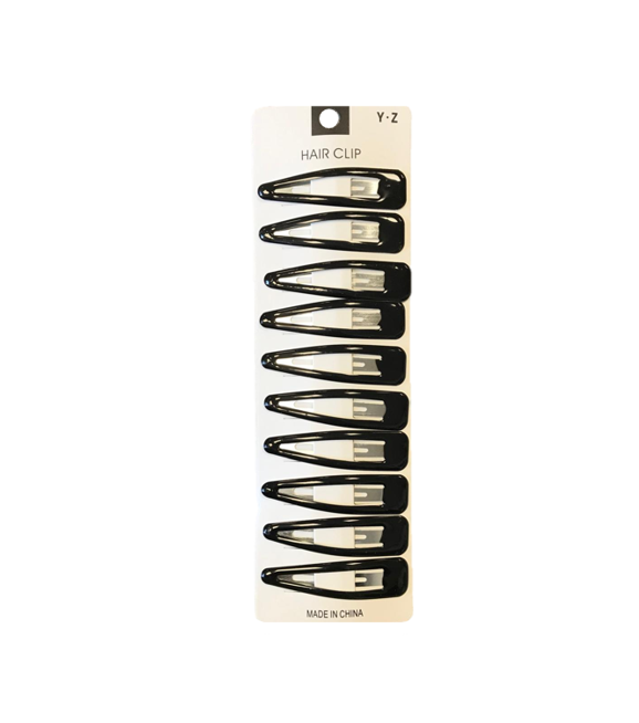 Professional Hair Clips 65 cm Pack of 10 Black