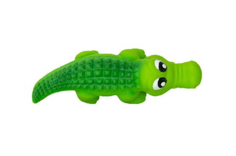 Interactive Dog Toy Squeaky Crocodile Alligator 19 cm