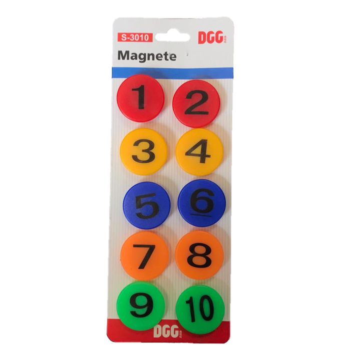 Colorful Round Fridge Magnet Numbers Pack Assorted Colours