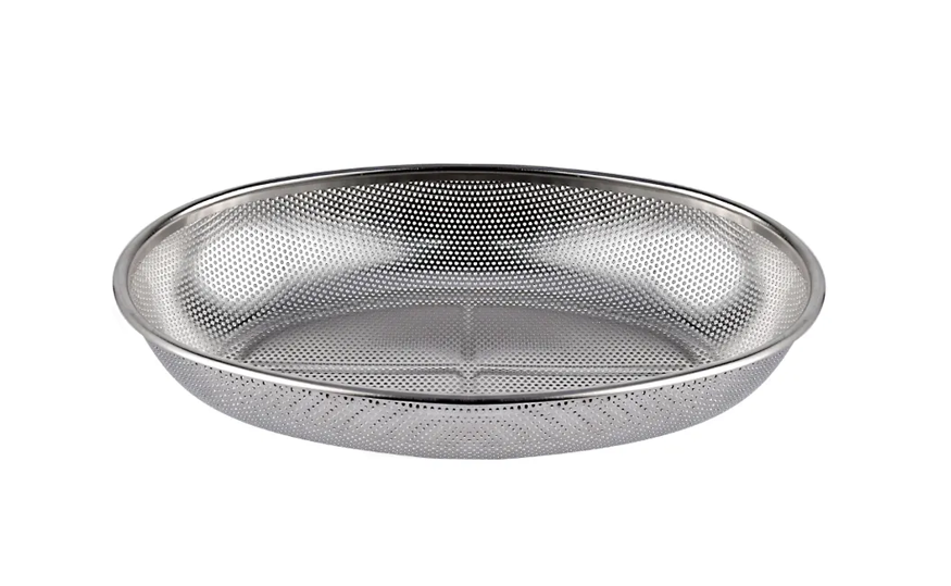 Durable Oval Metal Kitchen Strainer Tray Basket 31 x 22 x 55 cm