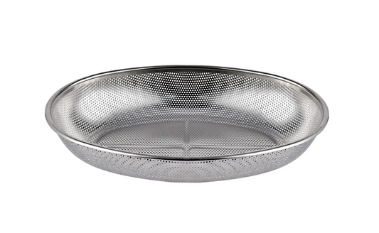 Durable Oval Metal Kitchen Strainer Tray Basket 31 x 22 x 55 cm