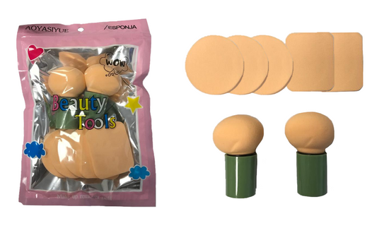 7Piece Assorted Makeup Sponge Set