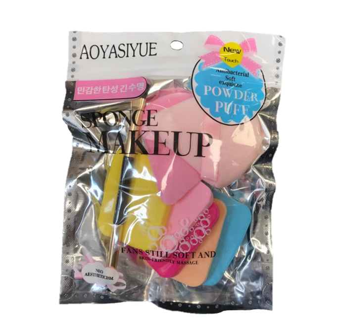 8Piece Makeup Beauty Sponges Puffs Brushes Set