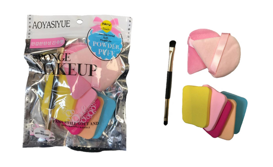 8Piece Makeup Beauty Sponges Puffs Brushes Set