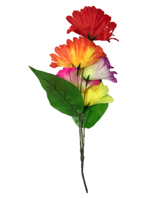 Vibrant Plastic Artificial Flowers 38 cm Assorted Colors