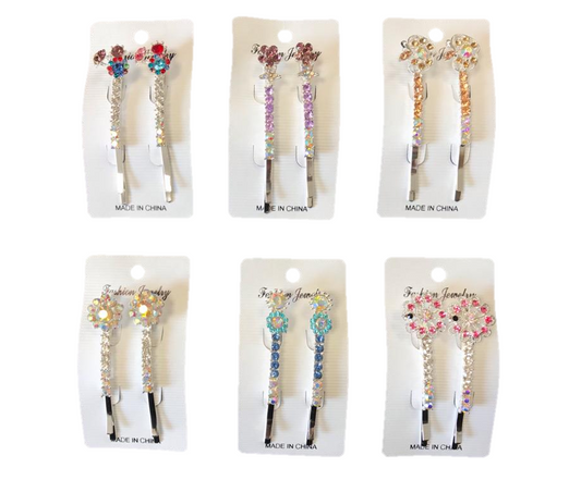 Elegant Womens Metal Hair Pin Clip Floral Decorations 65 cm