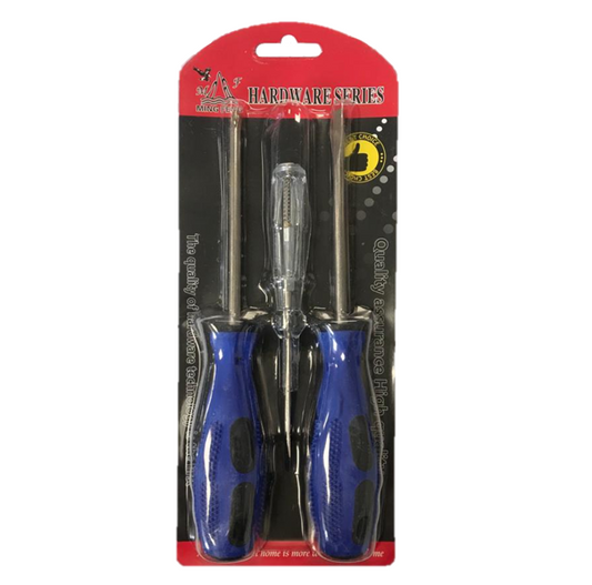 Professional Slotted Cross Slotted Screwdriver Set Set of 3