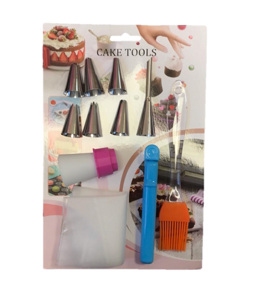 Premium Cake Decorating Piping Bag Tip Brush Set