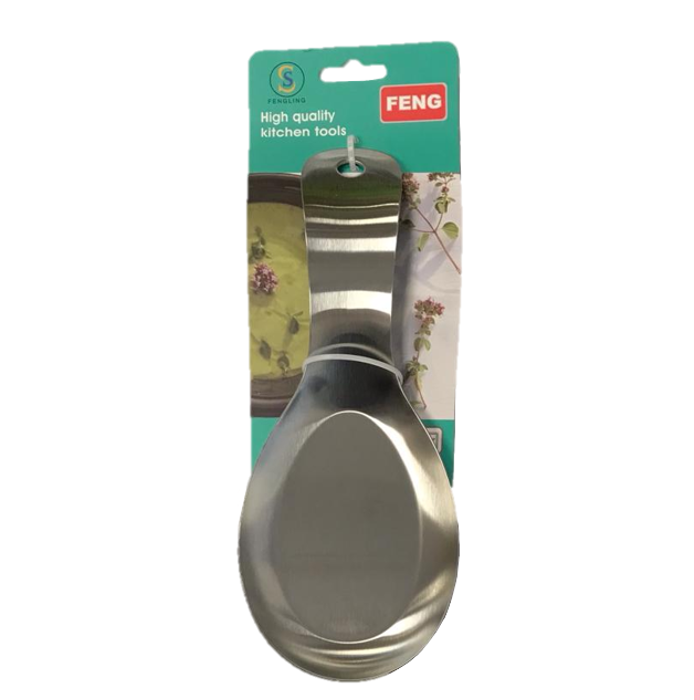 Sleek Metal Flat Kitchen Spoon Rest 20 x 85 cm