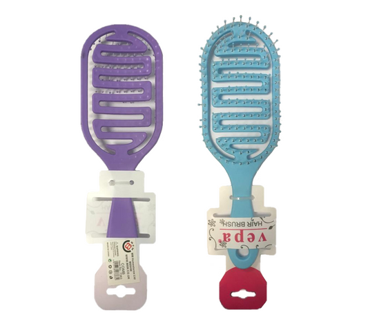 Professional Plastic Hair Brush Comb Assorted Colours