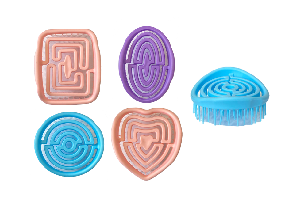 Compact Detangling Travel Hair Brush Comb Assorted Designs and Colors