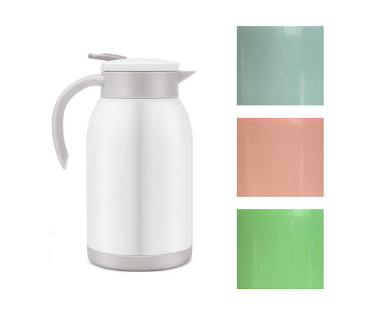 Modern Stainless Steel Tea Coffee Pot 900ml with Plastic Handle
