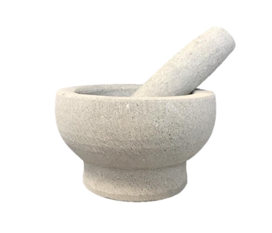 Stone Mortar and Pestle Set for Spice Grinding 145 x 9 cm