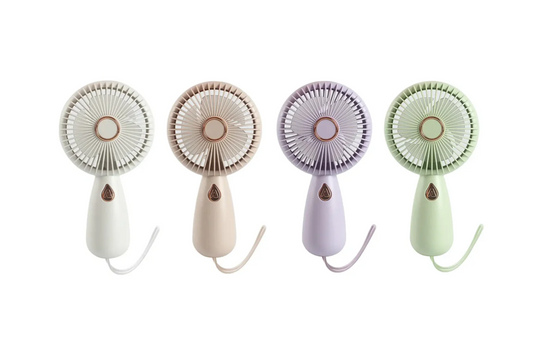Portable USB Rechargeable Mini Hand Fan with Strap