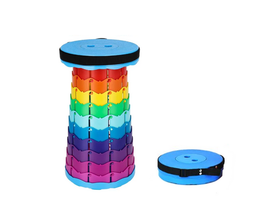 Rainbow Design Foldable Collapsible Stool Lightweight Seating Solution