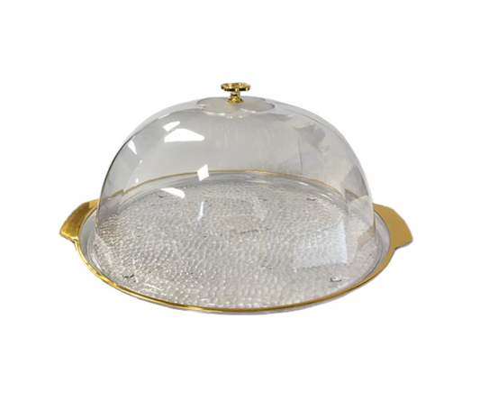 Premium Transparent Plastic Cake Pastry Display Dome with Lid 32 x 13 cm