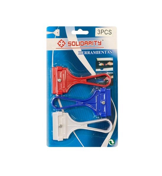Mini Paint Residue Cleaning Scraper Set 10 cm Pack of 3