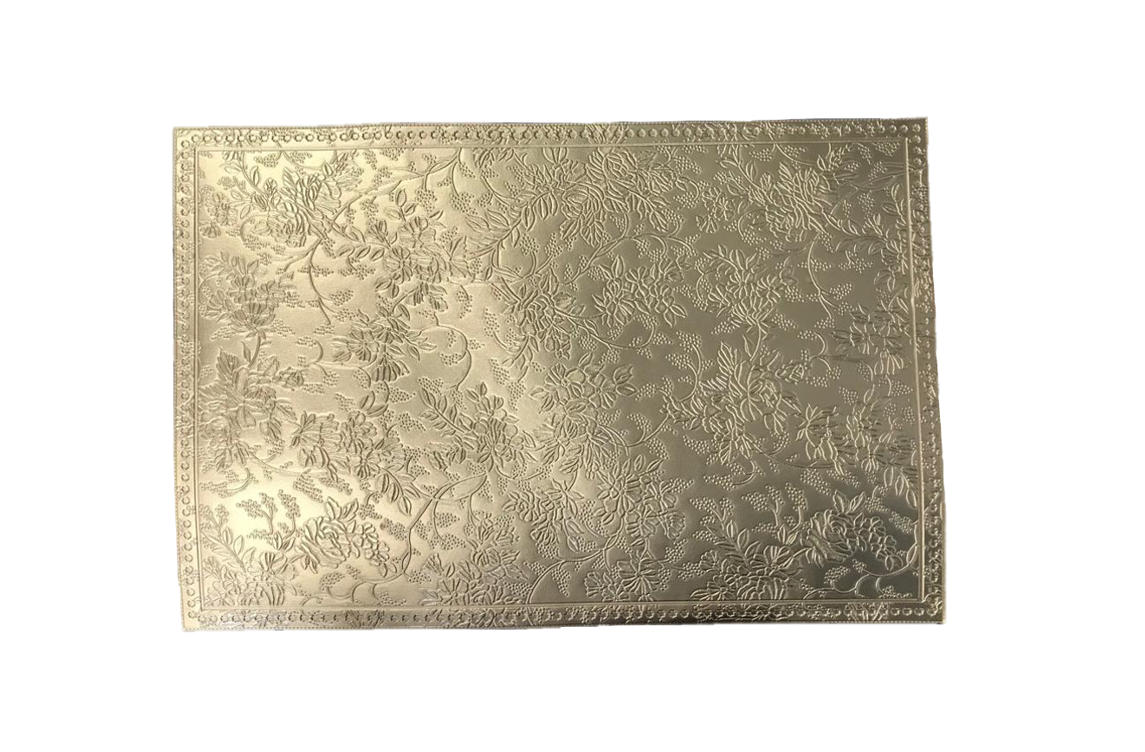 Elegant Gold Floral Pattern Table Placemat 30x45 cm
