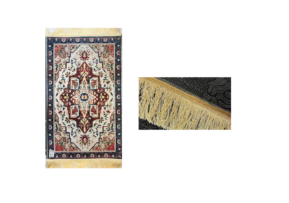 Islamic Prayer Mat Rug with Fringe Assorted Colors 50x80 cm