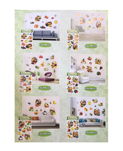 Vibrant 3D Fruit Wall Stickers for Stylish Room Decor