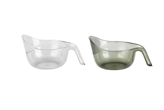 Transparent Plastic Water Scoop Drainer Colander 20 x 19 cm