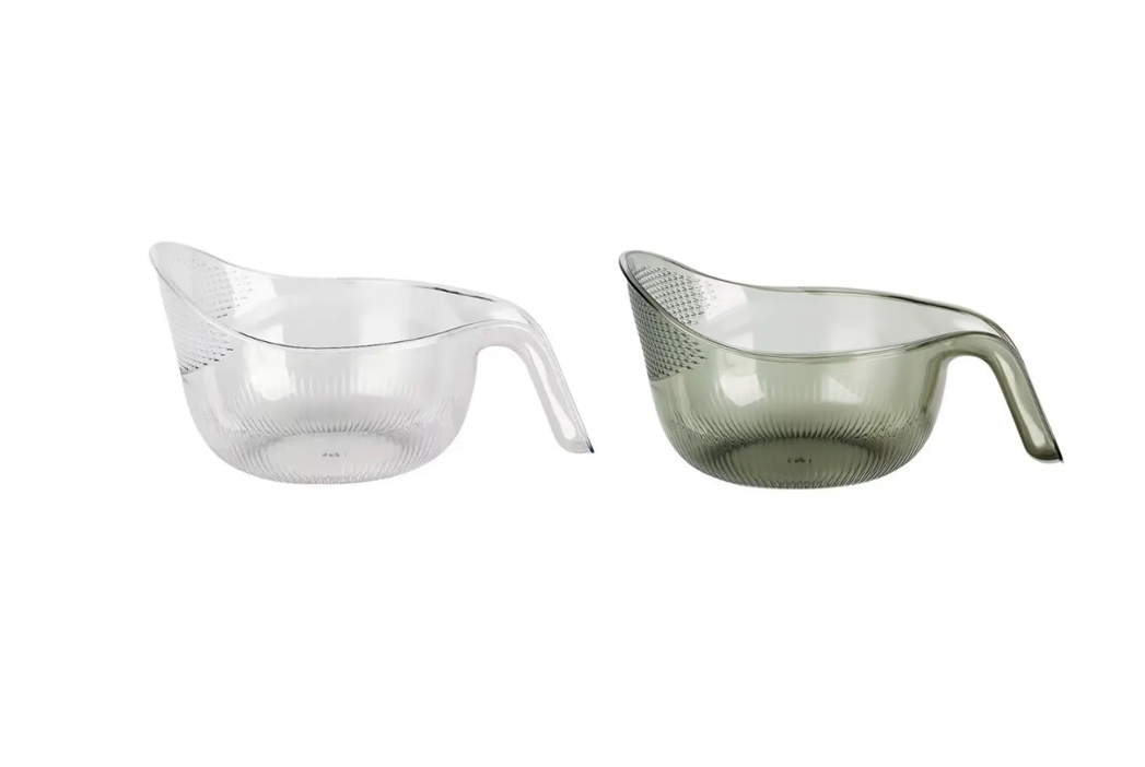 Transparent Plastic Water Scoop Drainer Colander 20 x 19 cm