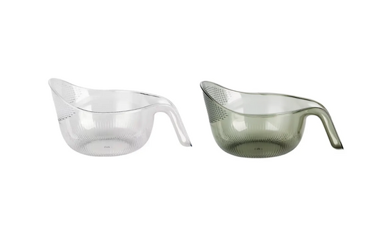 Transparent Plastic Water Scoop Drainer Colander 20 x 19 cm