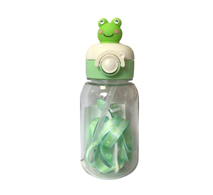 Cute Cartoon Animal Design Water Bottle with Carrier Strap