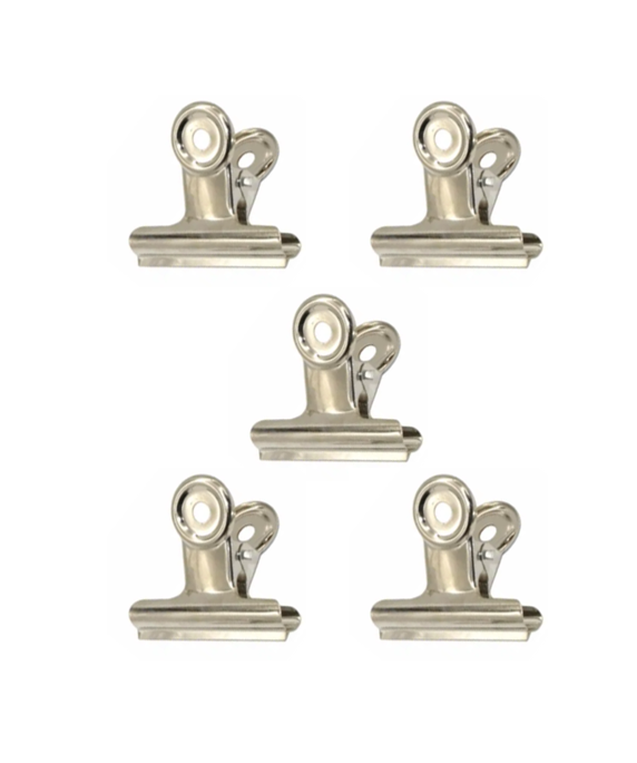 Metal Paper Bulldog Binder Clips 3cm Pack of 5 Office Supplies