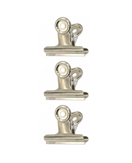 Durable Metal Bulldog Binder Clips Pack of 3 5 cm Each