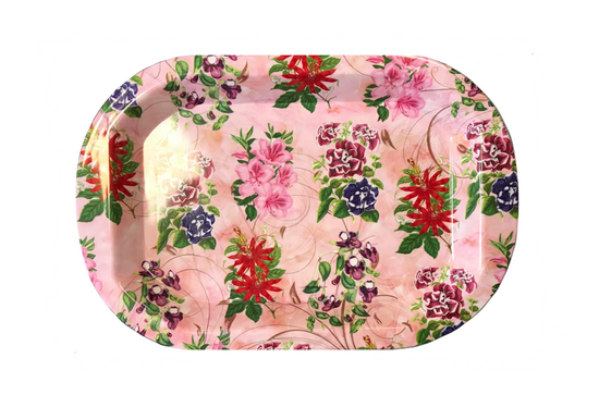Elegant Printed Plastic Serving Tray 36 x 24 cm
