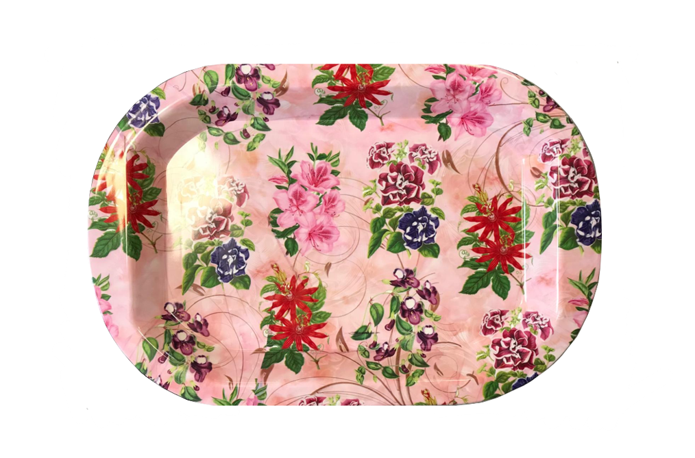 Elegant Printed Plastic Serving Tray 36 x 24 cm