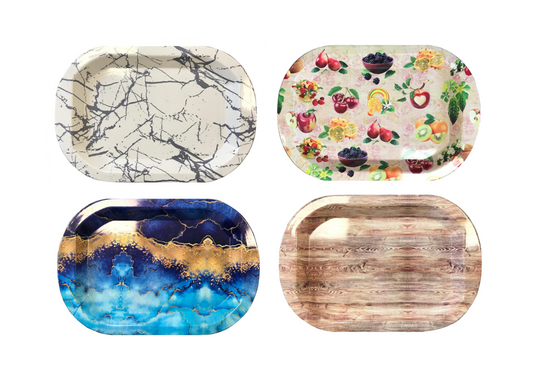 Elegant Printed Plastic Serving Tray 415 x 28 cm