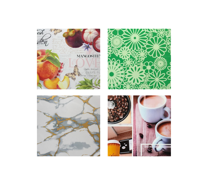Elegant Printed Plastic Serving Tray 465 x 315 cm