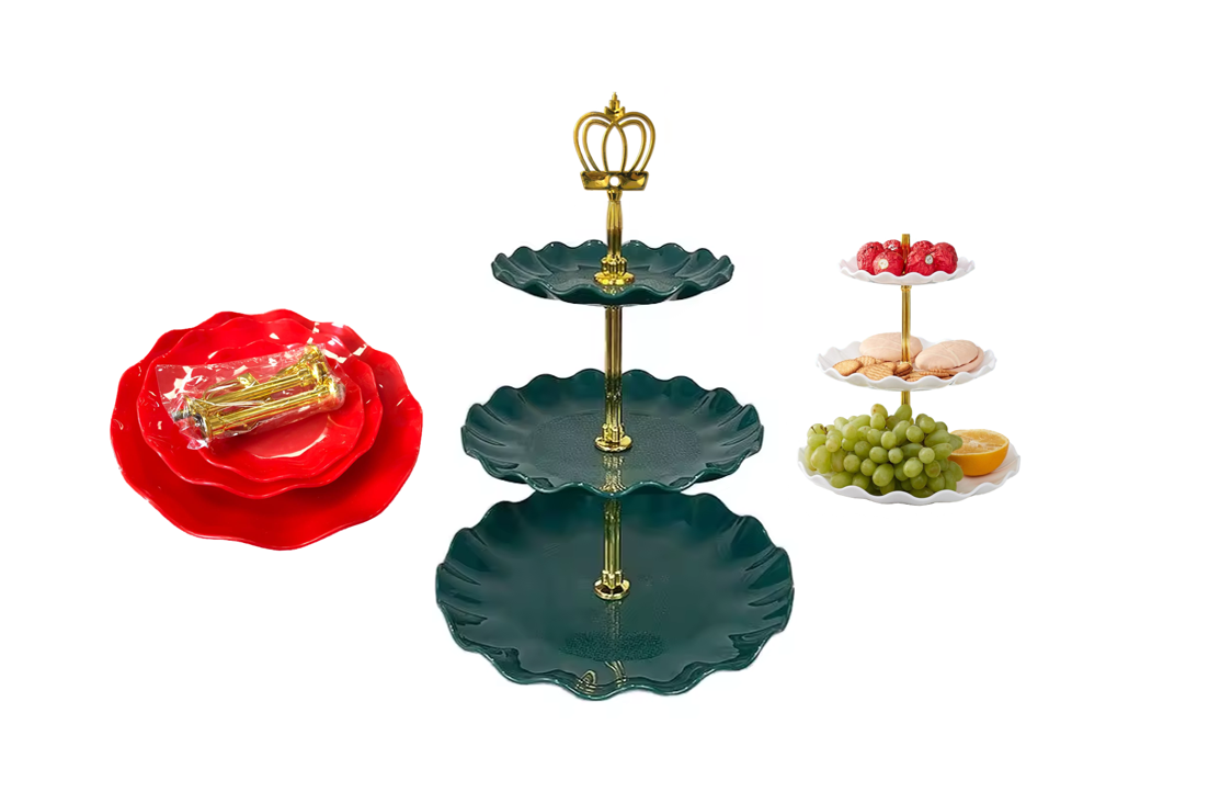 Elegant 3 Tiered Patisserie Afternoon Tea Cake Stand 35 cm