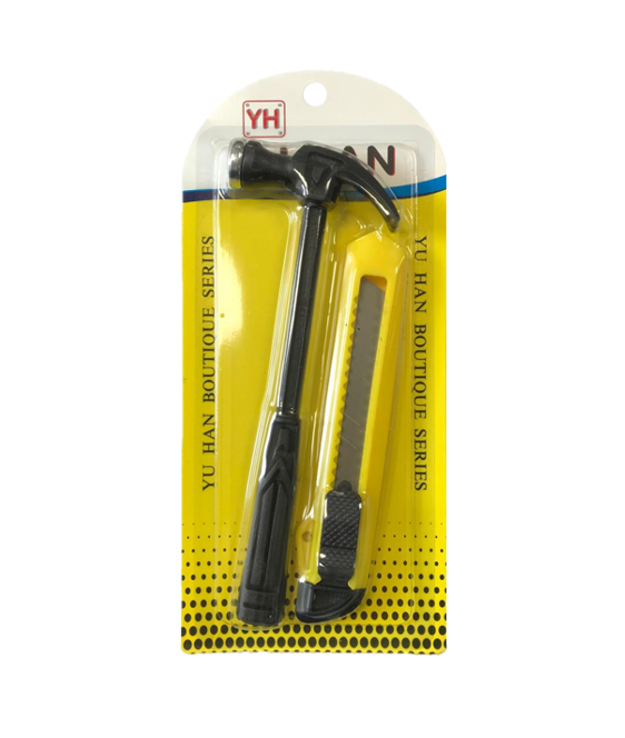 Essential DIY Tools Set Hammer Stanley Knife Combo