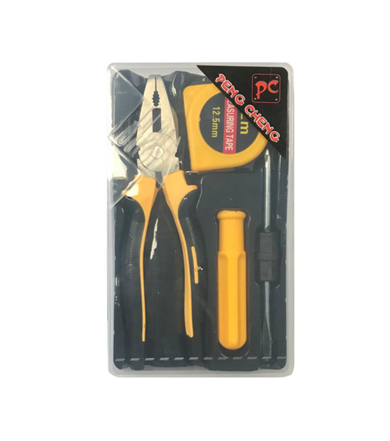 Compact DIY Boxed Tools Kit Set Pliers Screwdriver Measuring Tape