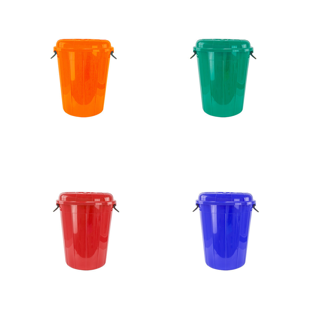 EcoFriendly 40L Plastic Storage Drum Bin with Handles