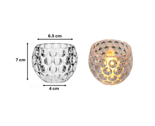 LED Tealight Candle BatteryOperated 65x7cm Transparent Plastic