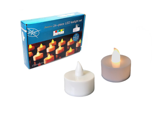 LED Flameless Tealight Candle White 37 cm Battery Operated